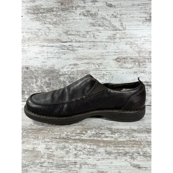 Men's UGG Australia Brown Leather Slip On Loafers Sz 13 S/N 3034